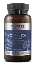 Biooil − Olej z czarnuszki egipskiej tłoczony na zimno 670 mg − 120 kaps.