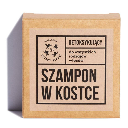 Cztery Szpaki, Detoksykujący szampon do włosów w kostce, 75g