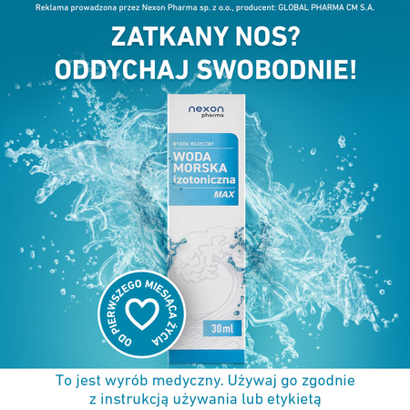 Nexon Woda Morska Izotoniczna Max Spray Do Nosa 30ml