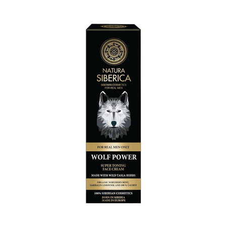 Tonizujący krem do twarzy - SIŁA WILKA - dla prawdziwych mężczyzn - Natura Siberica MEN 50ml