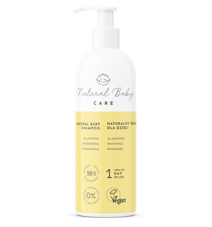 Natural Baby Care, NOWA SZATA GRAFICZNA, Naturalny szampon do włosów dla dzieci, 200ml