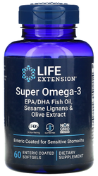 Super Omega-3 EPA/DHA z Lignanami Sezamowymi i Ekstraktem z Oliwek (60 kaps.)