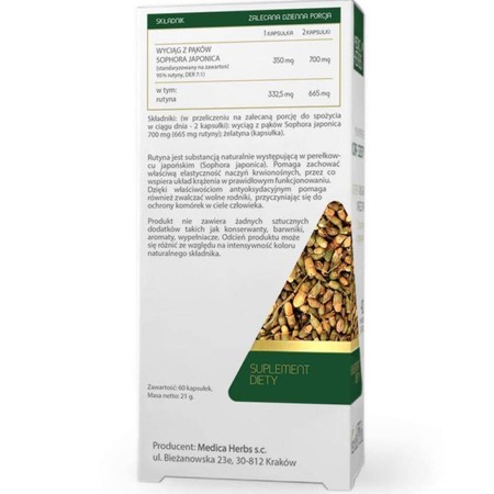 Medica Herbs Rutyna na układ krążenia 60 kaps.
