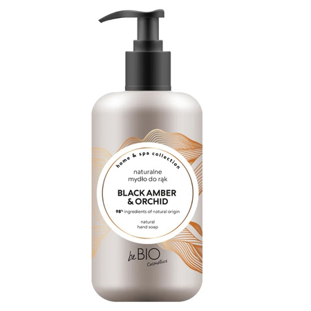 beBIO Naturalne mydło do rąk w płynie Black Home & Spa Collection Amber & Orchid 300 ml
