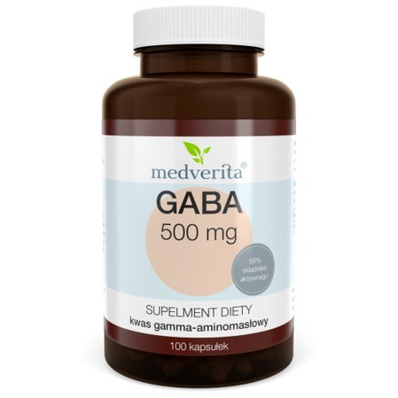 Medverita Gaba Aminokwas 500 mg wsparcie układu nerwowego 100 kaps.