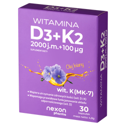 Nexon Witamina D3+K2 (2000J.M+100Mcg) 30 kaps.