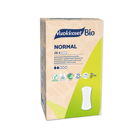 Vuokkoset − 100% BIO Wkładki higieniczne Normal − 26 sztuk