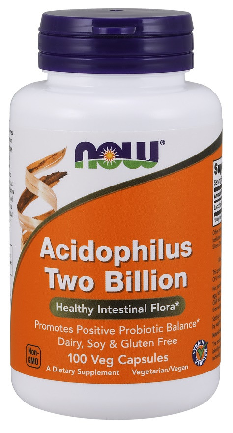 Пробиотик NOW Foods Acidophilus Two Billion, 100 капсул