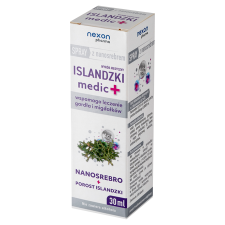 Nexon Islandzki Medic + Spray Do Gardła Z Nanosrebrem 30ml