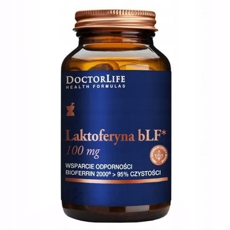 Doctor Life Laktoferyna bLF 100mg suplement diety wspomagający odporność 30 kaps.