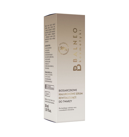 Biosiarczkowe hialuronowe serum rewitalizujące do twarzy