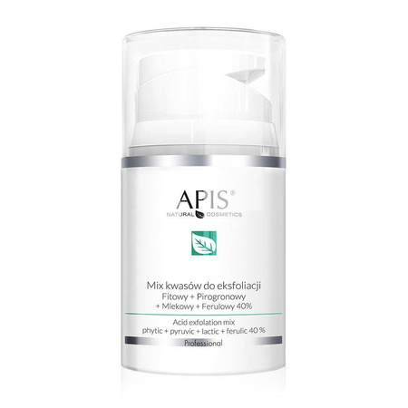 APIS Exfoliation Acid mix kwasów do eksfoliacji Fitowy + Pirogronowy + Mlekowy + Ferulowy 40% 50ml