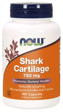 Now - Shark cartilage - Chrząstka rekina - 750 mg - 100 kaps