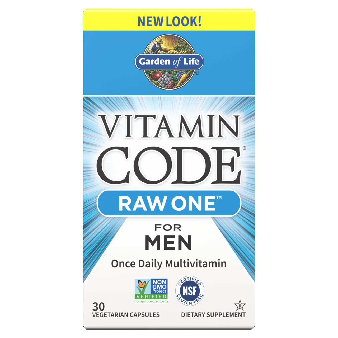 Мультивитамины для мужчин Garden of Life Vitamin Code Raw One for Men, капсулы
