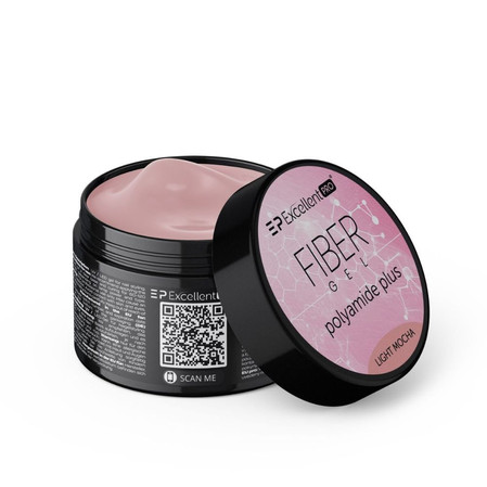 Fiber Gel Polyamide Plus żel budujący Light Mocha 50g