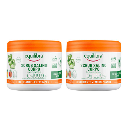 Zestaw: 2x Equilibra Tonizująco - energetyzujący peeling solny 600g