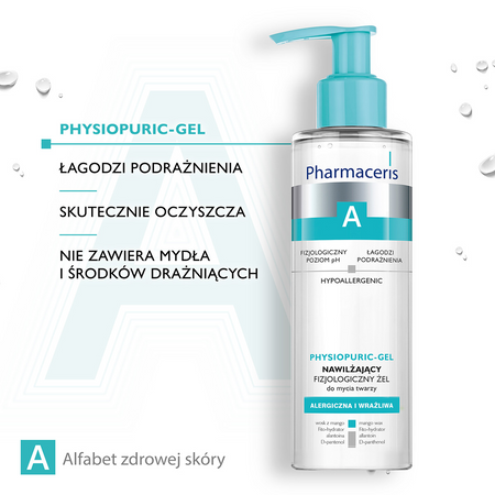 Pharmaceris A Physiopuric-Gel nawilżający fizjologiczny żel do mycia twarzy 190 ml