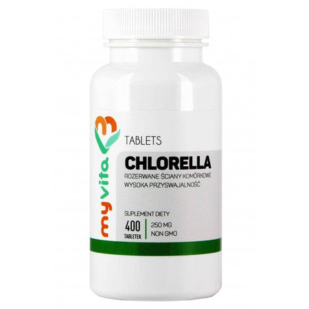 Myvita Chlorella 250 G 400 T Oczyszczanie