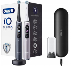 ORAL-B BRAUN SZCZOTECZKA ELEKTRYCZNA iO SERIES 9N DUO BLACK/ROSE IOM9d.212.2AD (7 programów, 2 rączki, 2 końcówki, 1 etui-ładujące, 1ładowarka)