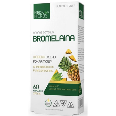 Medica Herbs Bromelaina na wsparcie układu pokarmowego 60 kaps.