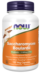 NOW FOODS Probiotyk Saccharomyces Boulardii (120 kaps.)