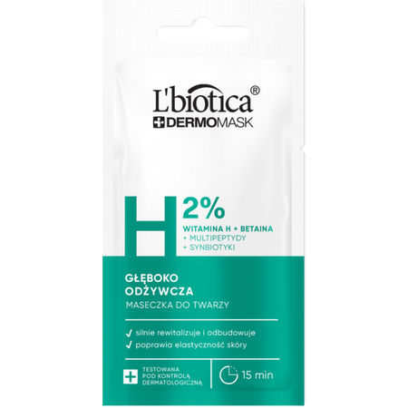 L'biotica Dermomask głęboko odżywcza maska z witaminą H 8ml