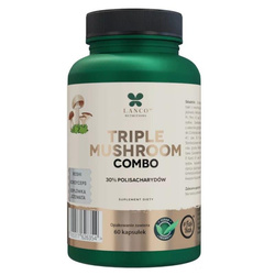 Lanco Nutritions Triple Mushroom Combo Lions Mane Reishi Kordyceps 60 kaps.