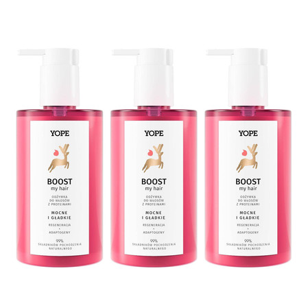 Zestaw: 3x Yope - Boost my hair Odżywka do włosów z proteinami 300ml