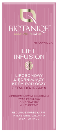 Biotaniqe - Lift Infusion, Liposomowy Ujędrniający Krem pod Oczy Cera Dojrzała, 15 ml