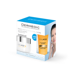 Dermedic ZESTAW OILAGE odżywczy krem na dzień 50 ml + olejowy syndet do mycia 25 ml