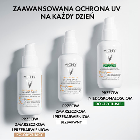 Vichy Capital Soleil UV-Age Daily lekki fluid koloryzujący SPF50+ 40 ml