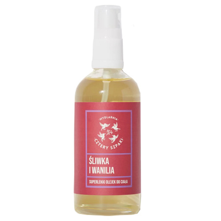 Mydlarnia Cztery Szpaki - Superlekki olejek do ciała. Śliwka + Wanilia - 100 ml