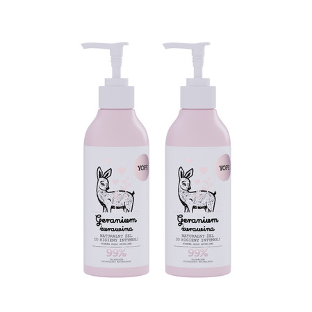 Zestaw: 2x Yope - Naturalny żel do higieny intymnej Geranium i Żurawina 300ml