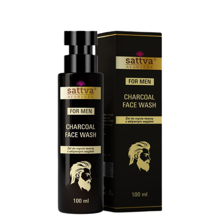 Sattva For Men Żel do mycia twarzy Charcoal Facewash 100 ml