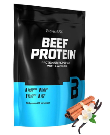 BioTech USA Beef Protein odżywka białkowa 500g smak wanilia - cynamon