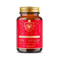 Powerful Brand OMG ASTA Q10 Omega-3, koenzym Q10 - 60 kaps.