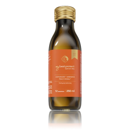 MyBestProtect Tran smak Guma Balonowa na wsparcie odporności 250 ml