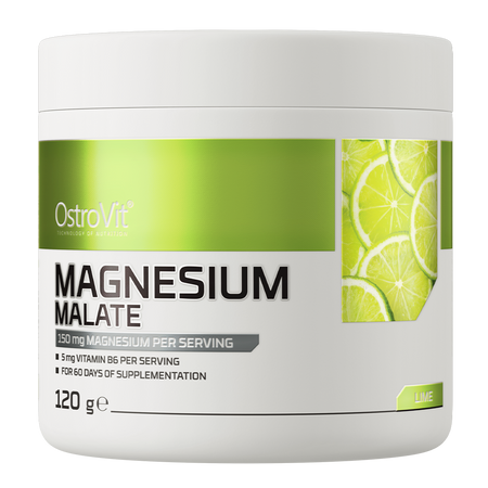 OstroVit Jabłczan Magnezu 120 g smak limonkowy