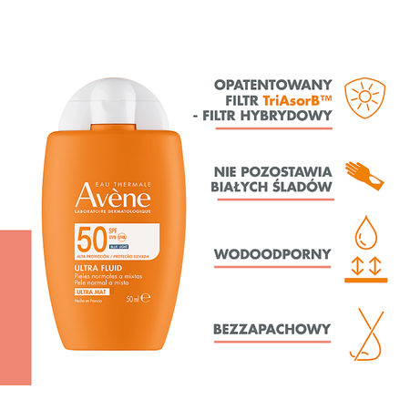 Avène Ultrafluid wysoka ochrona SPF 50 50 ml