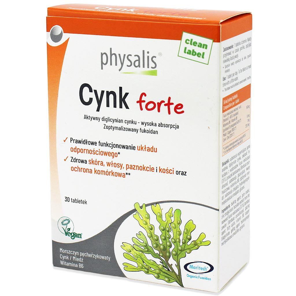 Цинк Physalis Forte 22,5 мг, с медью и витамином B6, 30 таблеток
