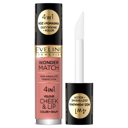 Eveline Wonder Match Róż i Pomadka w płynie 4w1 nr 01 4.5ml