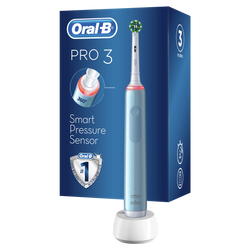 ORAL-B BRAUN SZCZOTECZKA ELEKTRYCZNA PRO3 3000 BLUE D505.515.3 (1x rączka, 1x koń.CA, ładowarka)