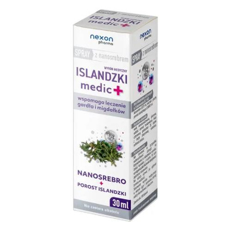 Nexon Islandzki Medic + Spray Do Gardła Z Nanosrebrem 30ml