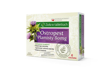 Ostropest plamisty na trawienie 30 tabletek