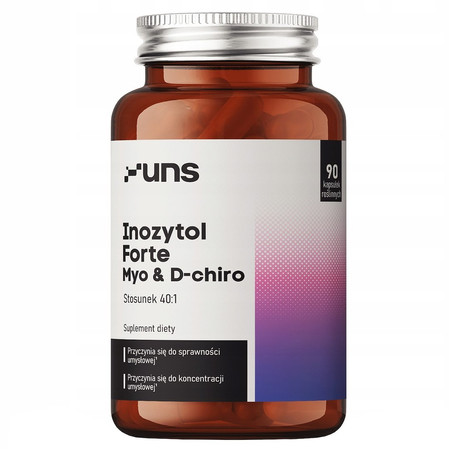 UNS Inozytol FORTE Myo & D-chiro wsparcie układu nerwowego vege 90 kaps.