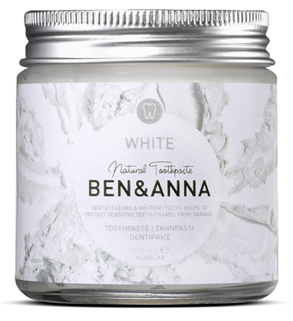 BEN and ANNA, Naturalna wybielająca pasta do wrażliwych zębów z szałwią i rokitnikiem, 100 ml