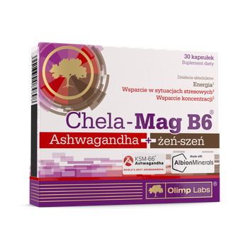 Chela-Mag B6 Ashwagandha + żeń-szeń 30 kapsułek