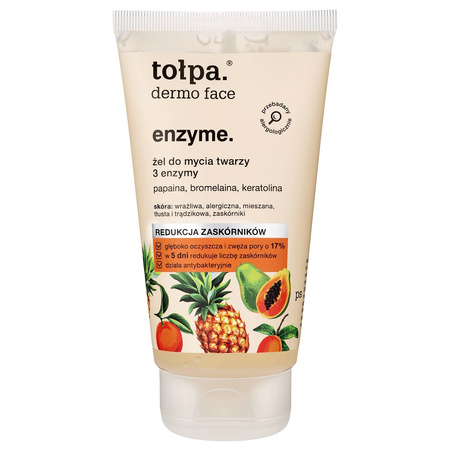 tołpa dermo face sebio. żel do mycia twarzy 3 enzymy 150 ml