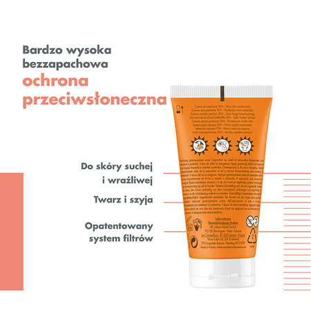 Avène Krem bez zapachu bardzo wysoka ochrona SPF 50+ 50 ml