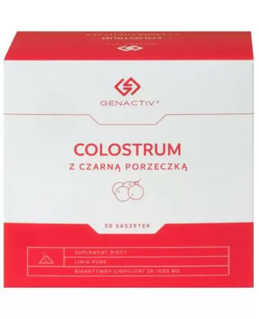 Genactiv COLOSTRUM Z CZARNĄ PORZECZKĄ 30 SASZETEK 90 g